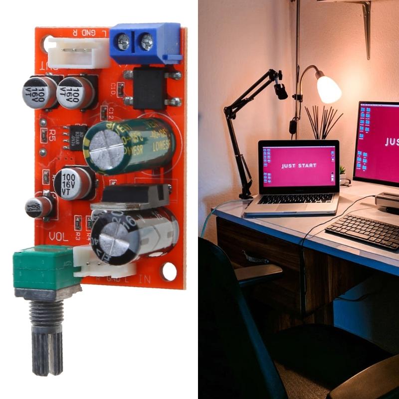 AD828 Stereo Vorverstärker Leistungsverstärker Platine Vorverstärker Modul Stromversorgung DC 8-24V AC 5-16V Mikrofon Vorverstärker