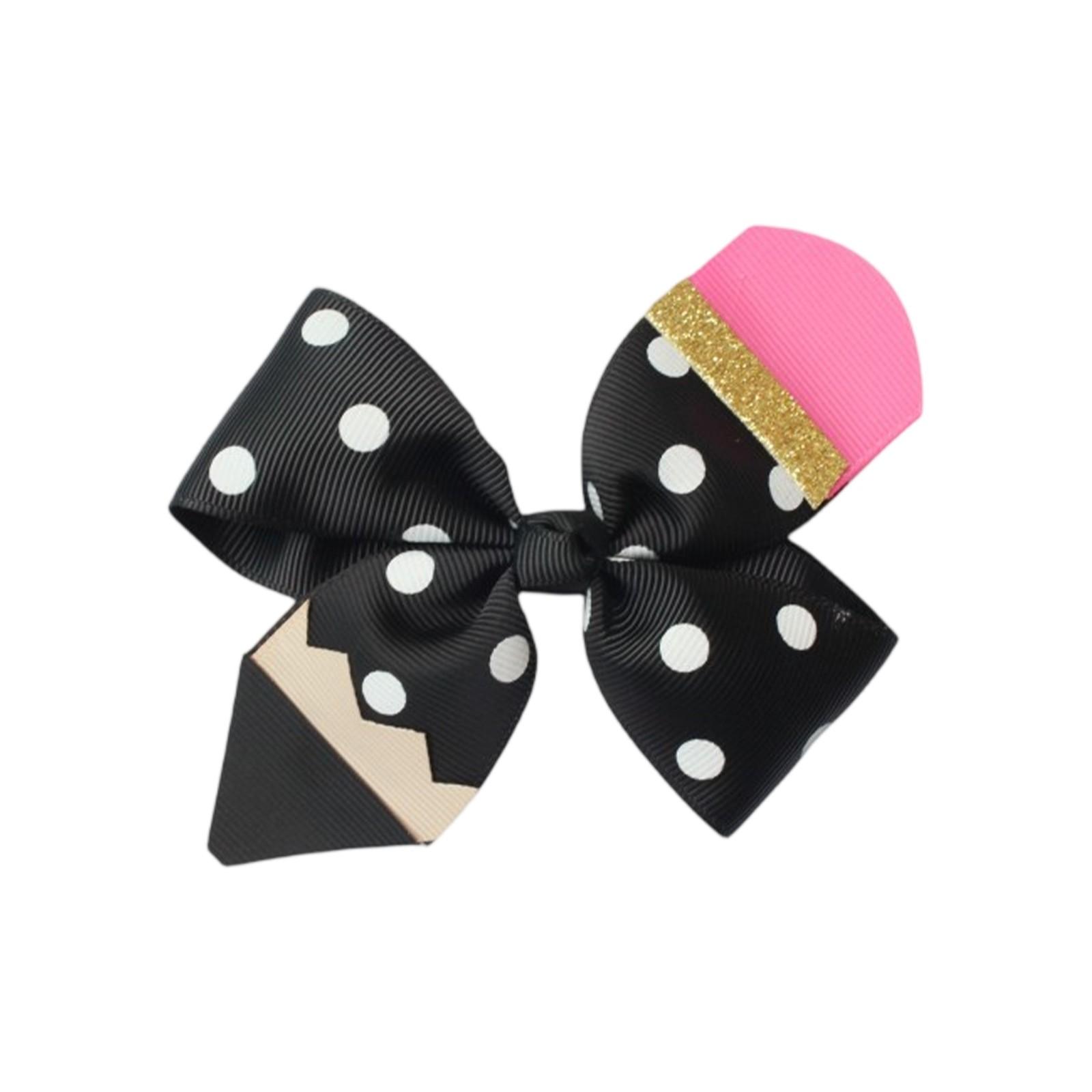 

Неоновый бант для девочки с клипсой, подходит для аксессуаров для волос для детей и подростков One Size