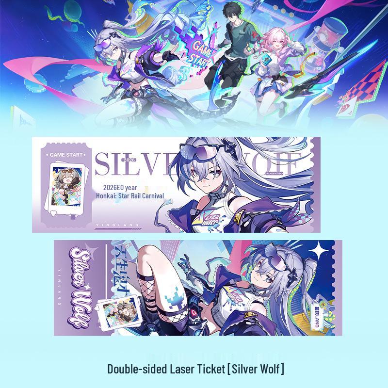 Honkai Star Rail Anniversary Jing Yuan Yao Guang Acrylic Standee & Laser Badge Pin Set