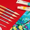 Akvarell krok linje penna gouache mjuk vesselhår kontur målarpensel handmålad propylenfärg miniatyr detalj detalj konst