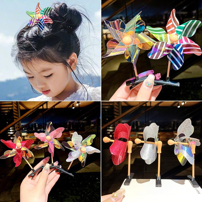 Kids' Outdoor Windmill Hairpin A Cute Toy for Children