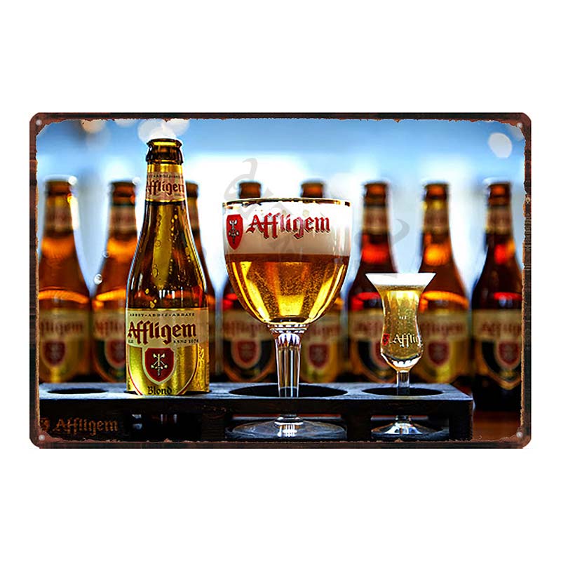 Beer Metal Tin Sign Paix Dieu Mort Subite Retro Poster Affligem For Wall Bar Pub Art Kitchen Coffee Home Decor 30X20CM DU-8499B