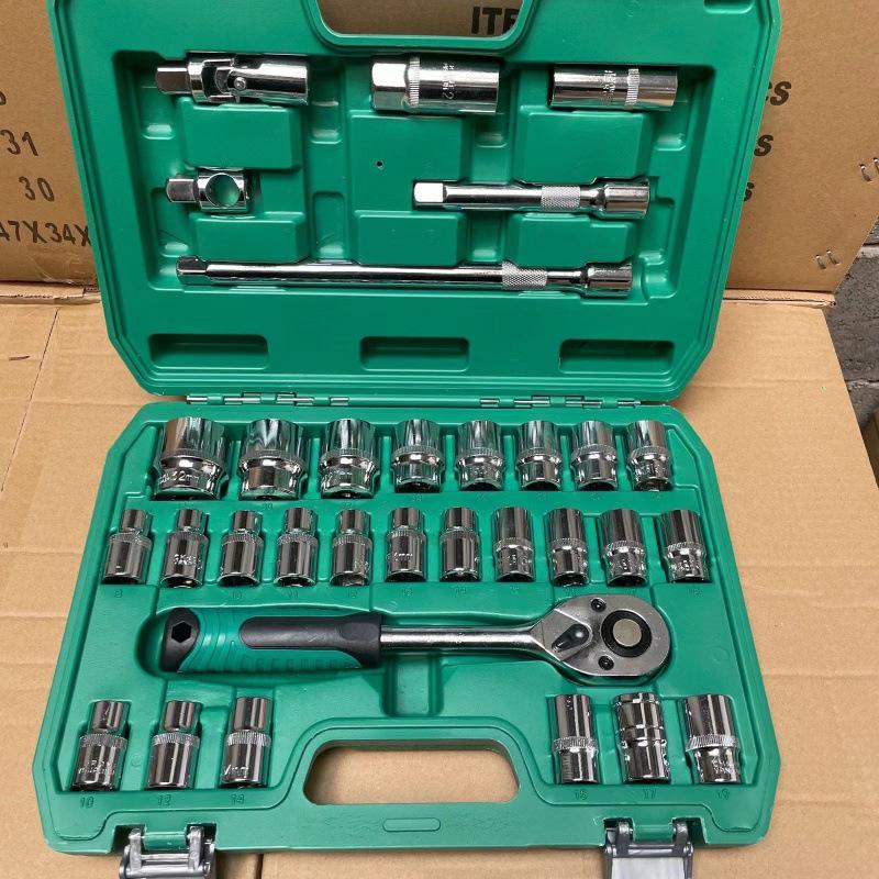 Набор инструментов для ремонта автомобилей из 216 предметов: Комбинированный набор головок и гаечных ключей