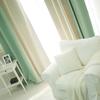Green Khaki High-Precision Solid Color Splicing Blackout Cloth Curtain Customization