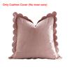 1PC Case Soft Accent Cozy Sham Elegant Cushion Cover Ruffled Pillow Solid Scalloped Edge Multiple colors