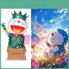 Of Doraemon Statue Liberty Pvc Display Action Figures Model Toy Decoration Gifts