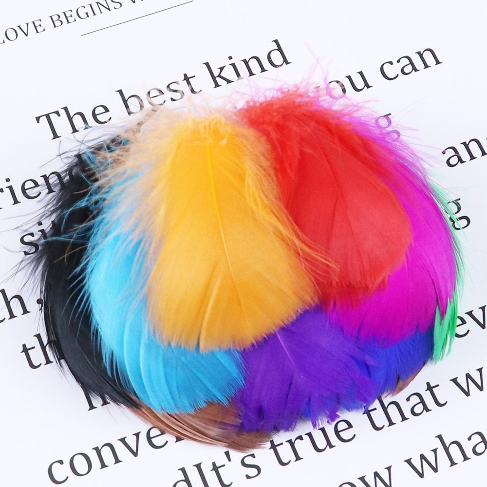100Pcs/Lot Colour Goose Feathers 5-8Cm 8-12Cm Natural Feathers Crafts For Wedding Diy Handicraft Dream Catcher Decorative Plumes