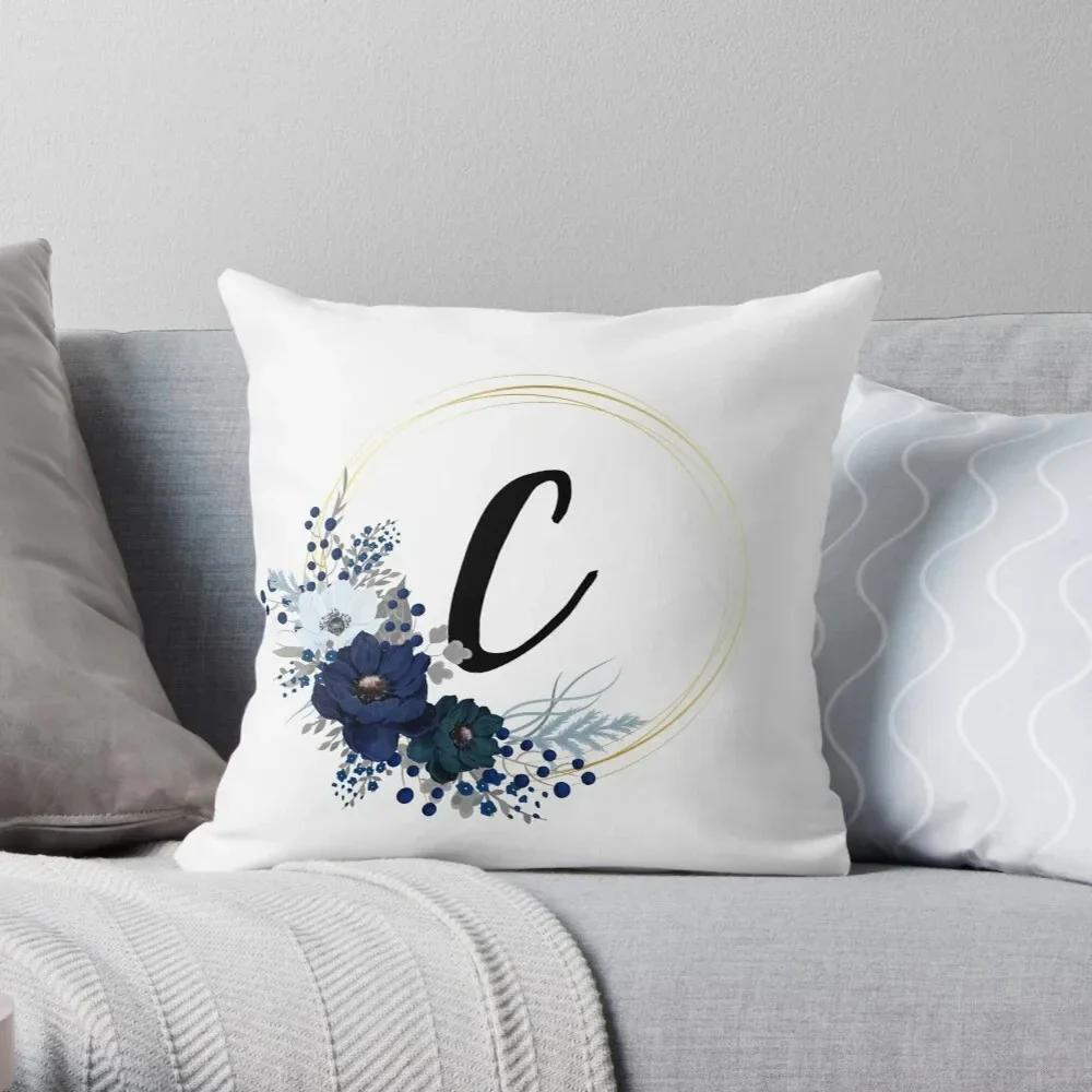 Office Sofa Car Cushion Cover Creative Abstract Letter Flower Print Luxury Home Decoration Pillow Cover