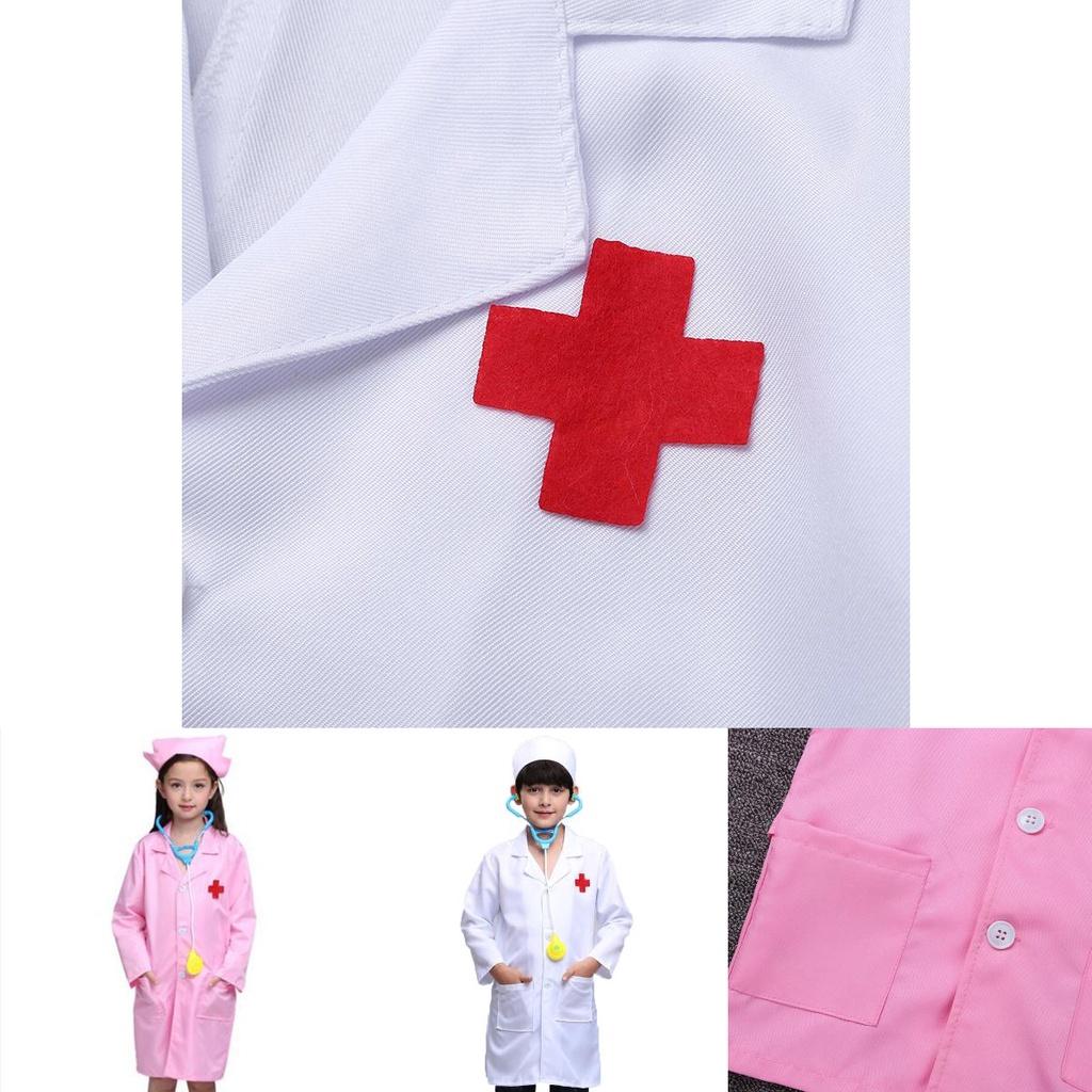 Colorful Nurse Paramedic Scrub Uniform For Kids With Comfortable Long Sleeves And Patch Pockets