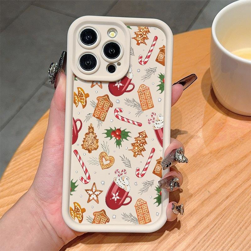 Christmas Candy Picture for iPhone16ProMax Apple 15/14Pro Mobile Phone Case 13 Anti-drop 12 Advanced 11
