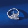 Stilvoller offener Ring mit Vollbesatz aus Diamanten, nicht verblassendem, einzigartigem Design