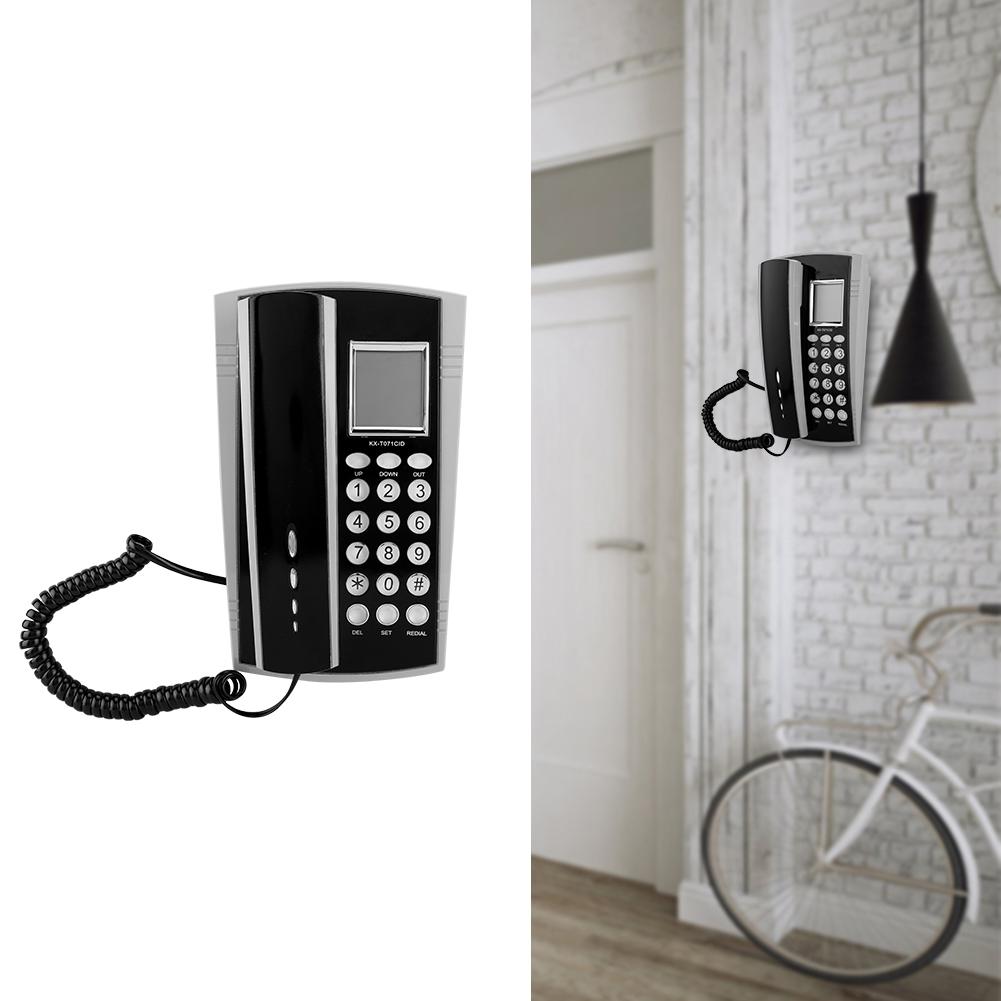 KX T071CID Wired English Telephone Extension with Speaker Voice Recorder RJ45 (6P2C) Black