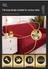 Elastic Hem Solid Color Sofa Cover - Simple Modern Design, All-Season Universal Fit