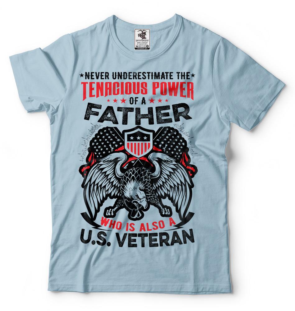 Gift For Father Never Underestimate Tshirt Veteran Dad Gifts Fathers Day Gift S
