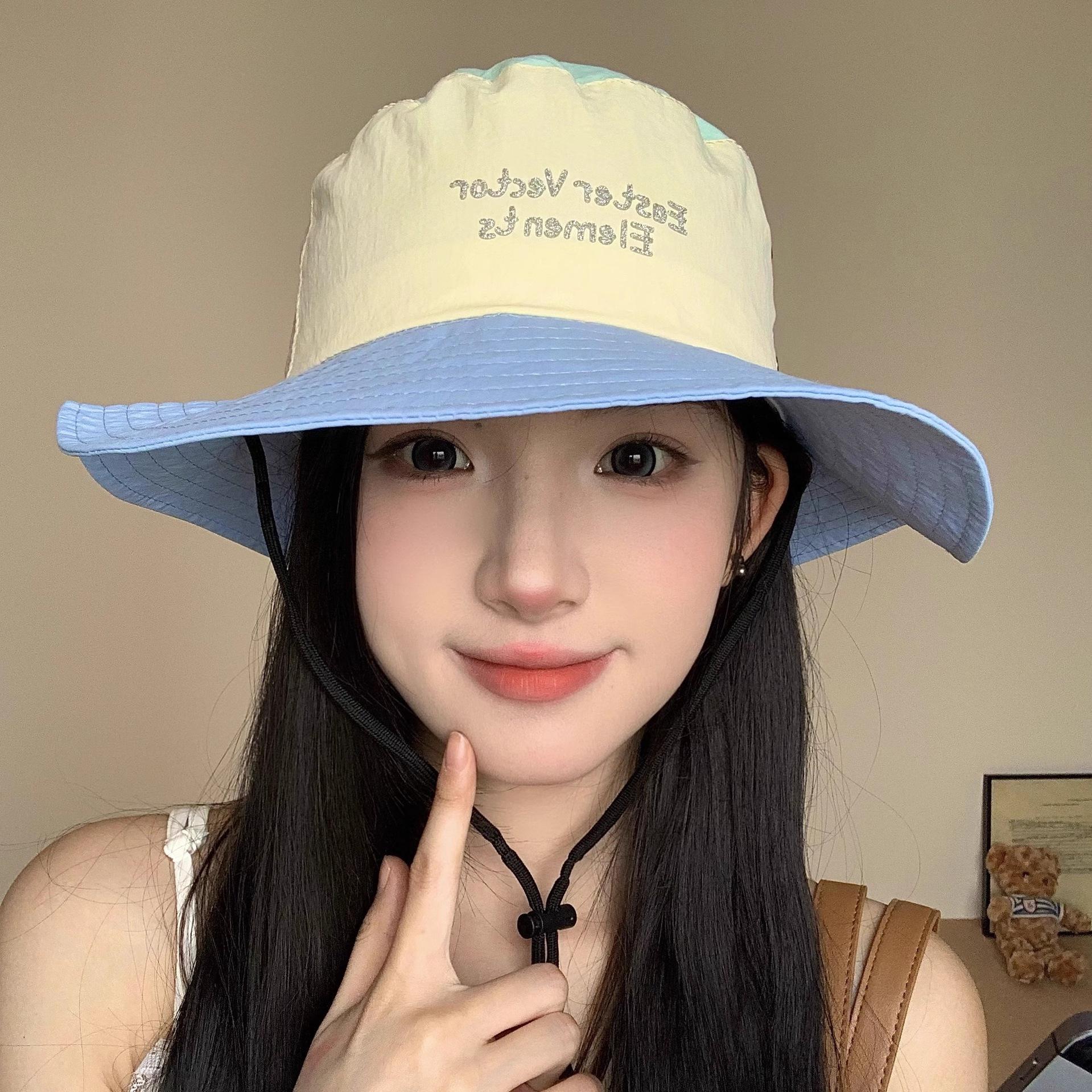 

Niche mountain outdoor mountain climbing camping quick drying climbing hat bucket hat women spring and summer sunshade sun protection wind protection M（56-58cm） синій