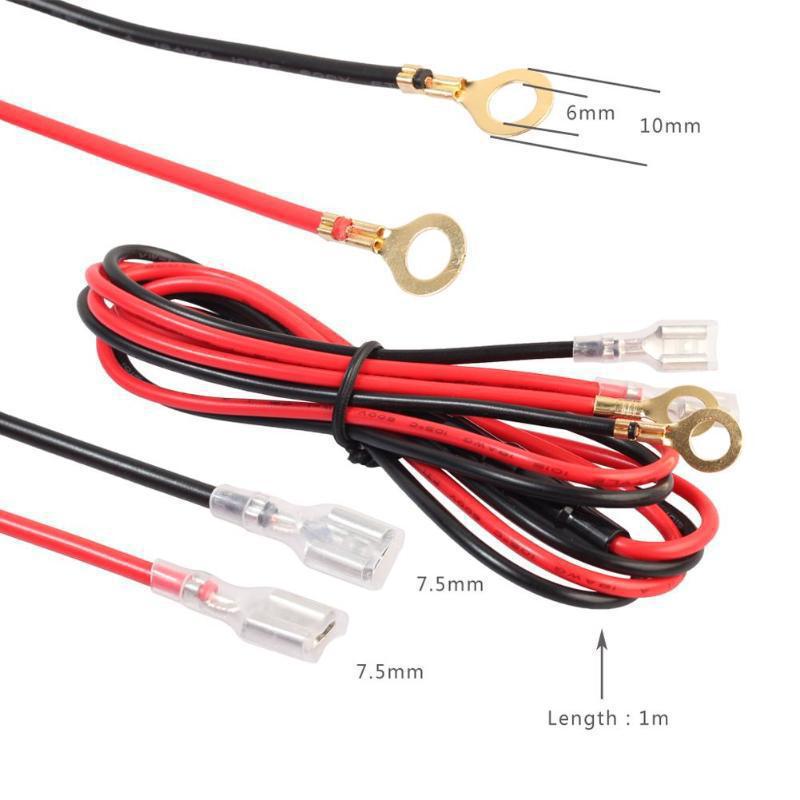 10A Fuse Wire Car Charger Universal Female Socket 12V Power Connection for Electric Vehicles & Motorcycles