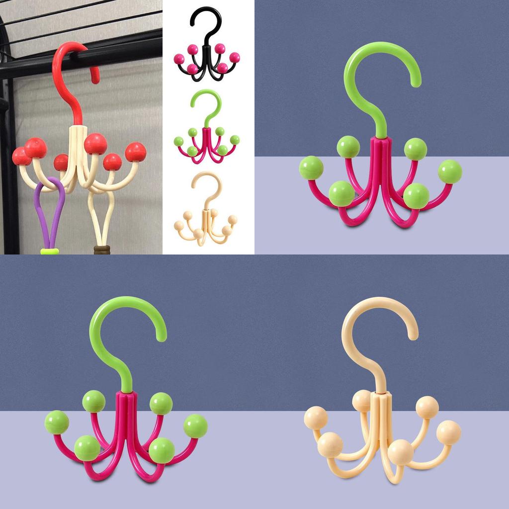 Multipurpose Six Claw Hook With Rotating Claws For Home And Dormitory Storage
