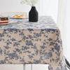 Pastoral Blue Print Cotton Linen Tablecloth