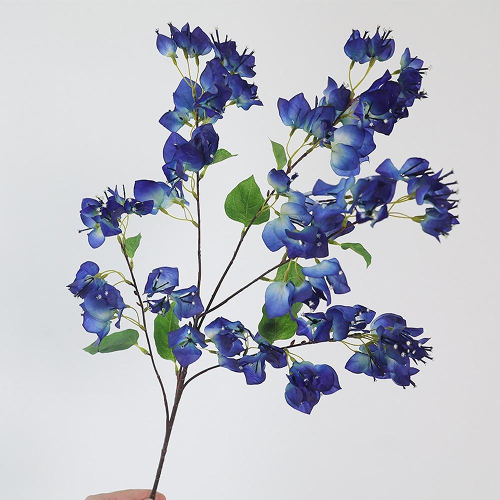 

Elegant Artificial Plum Blossom Branch Realistic Fake Flower Wedding Hotel Decor синий