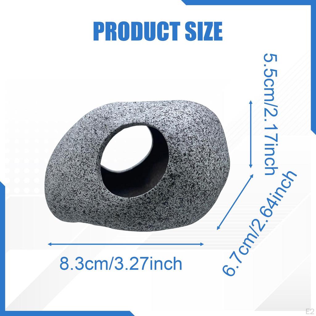 Aquarium Accessory with Two Openings for Habitat Simulation In Purple Sand