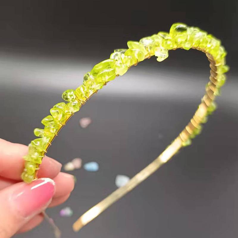 

Резинки для волосся з кристалами з натурального каменю для жінок. Модні обручі для волосся. Пов’язки. Аксесуари для волосся для наречених LM