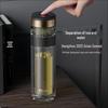 TOMIC Double-Wall Glass Tea Infuser Bottle