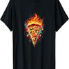 Koszulka z Pizzą Bluza z Palącą się Pizzą Pizzeria, Fajny T-Shirt T-Shirt