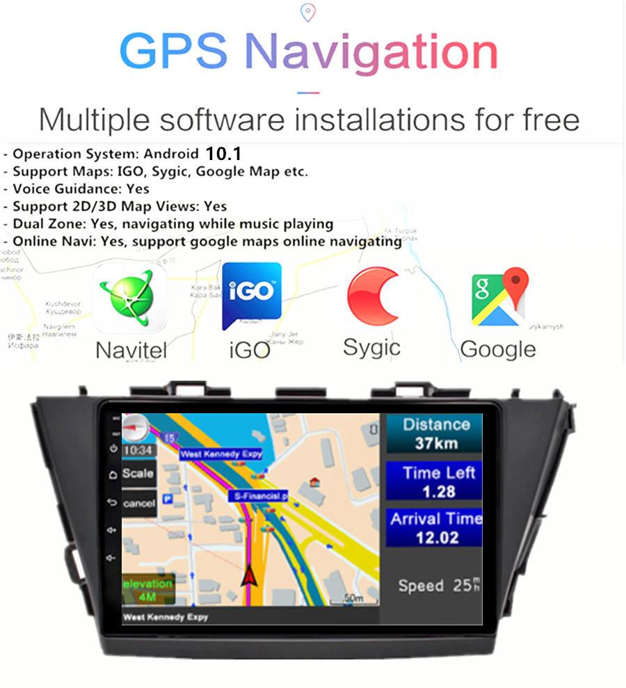 

9 Android Stereo Radio For Toyota Prius V Plus Alpha 2012-2016 Right Hand Drive