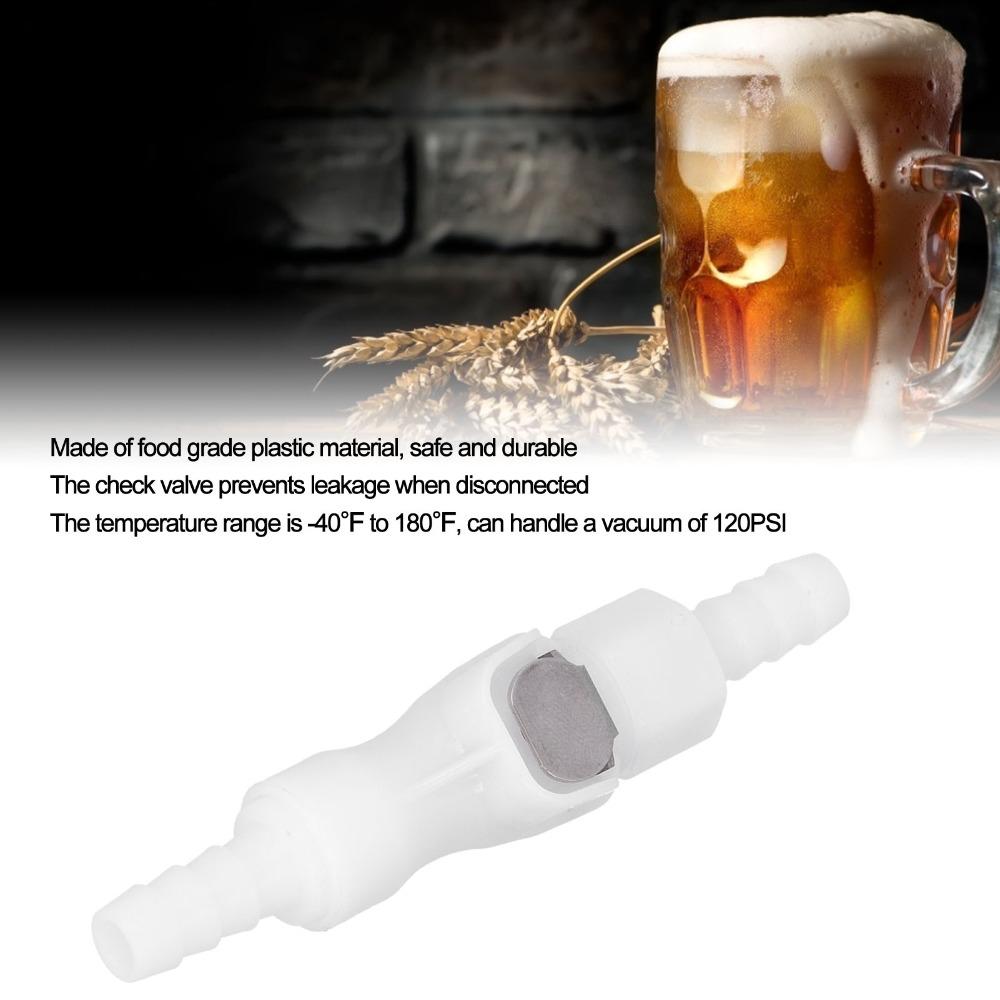 2 piece Check Valve Beer Connector 1/4in Hose Connector Fast Quick Connector Beer Brewing