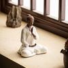 Ceramic Yoga Girl sculptures and figurines Creative Zen Home Room Office Yoga Room Table decoration and accessories
