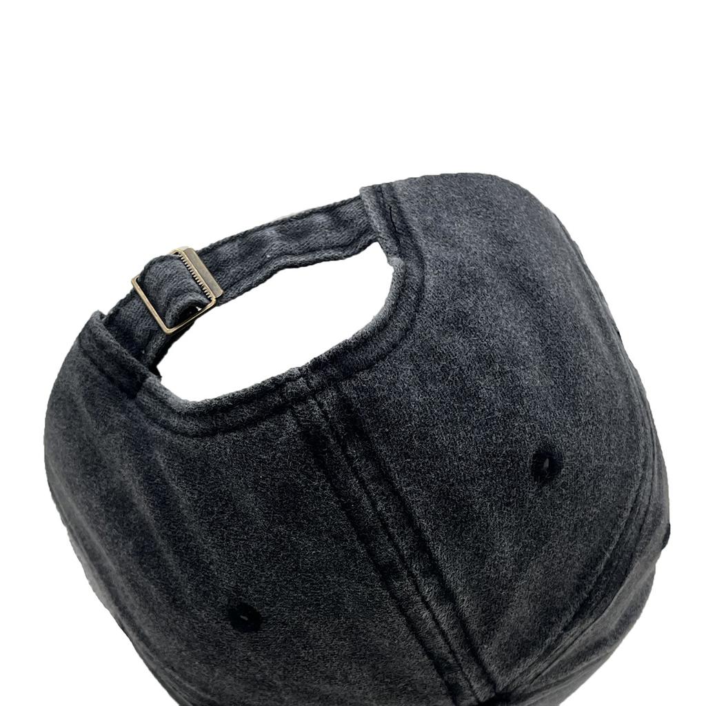 Women'S Washed Hat, Spring And Autumn Washed Bullhead Baseball Cap, Men'S Trendy Casual Embroidered Baseball Cap
