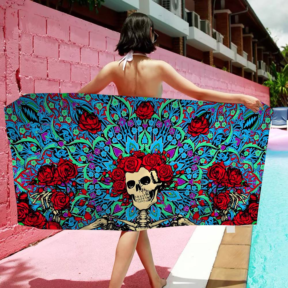 Rock Band G-Grateful-Dead Music Microfiber Beach Towel Absorbent Quick Dry Soft Yoga Swimming Resort Mountain Climbing Towel