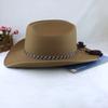 Hot-selling Autumn and Winter Men's and Women's Knight Hats Felt Imitation Wool Hump Adjustable Western Cowboy Hats