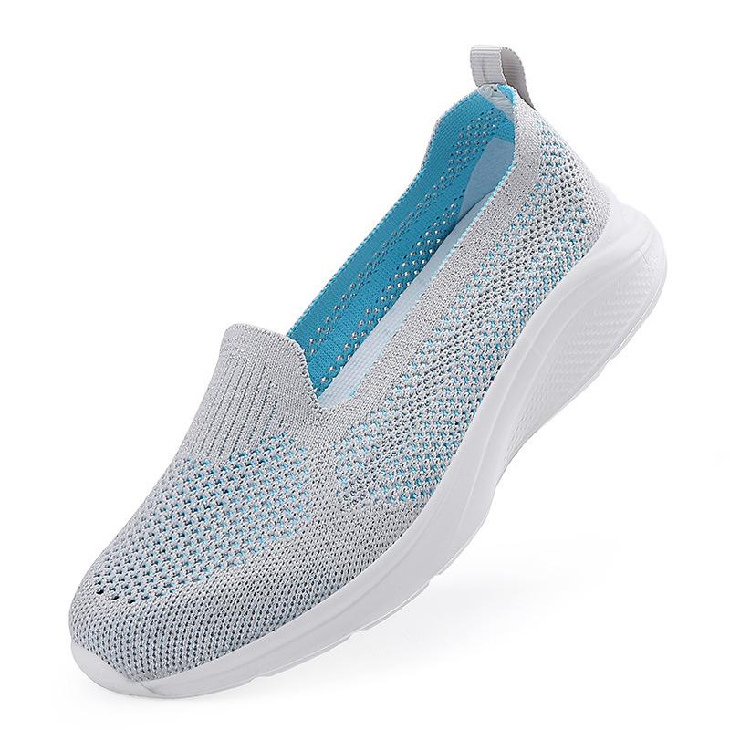 2025 one-pedal flat-soled mother shoes middle-aged and elderly non-slip soft-soled socks shoes women's outdoor casual walking shoes