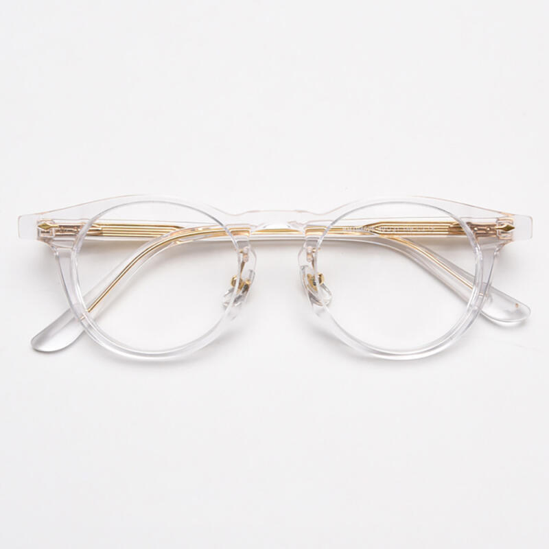 98626 Acetate Full Frame Horn-Rimmed Glasses C2 Transparent TRANSPARENT