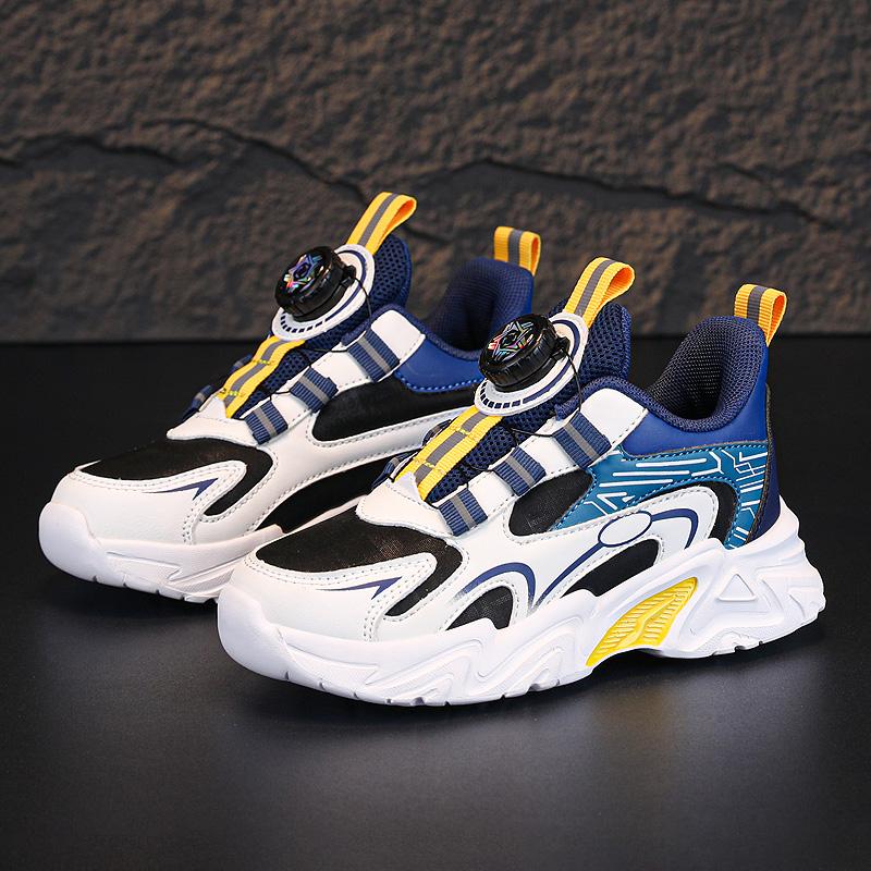 Design Boy Shoes Children Sneaker Size 28-39 Fashion Autumn New Kids Daily Walking Tennis Shoes Sports PU Leather Boy Sneaker