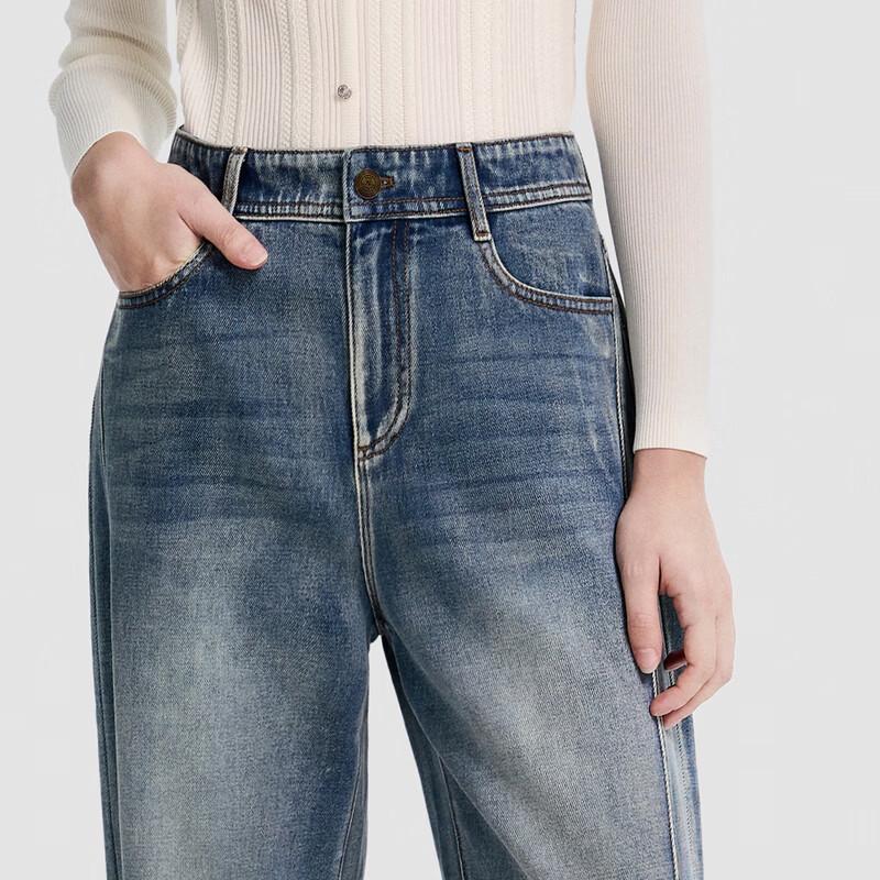 ELLASSAY Women's High-Waisted Wide-Leg Denim Jeans