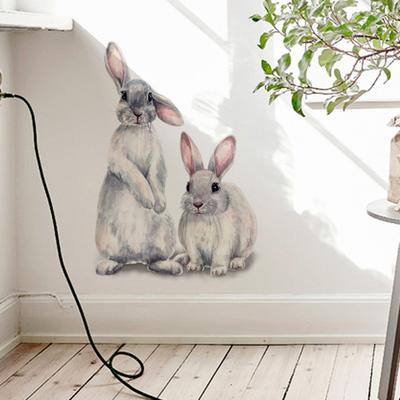 Adesivo murale animale coniglio adorabile Adesivo murale per camera dei bambini Asilo