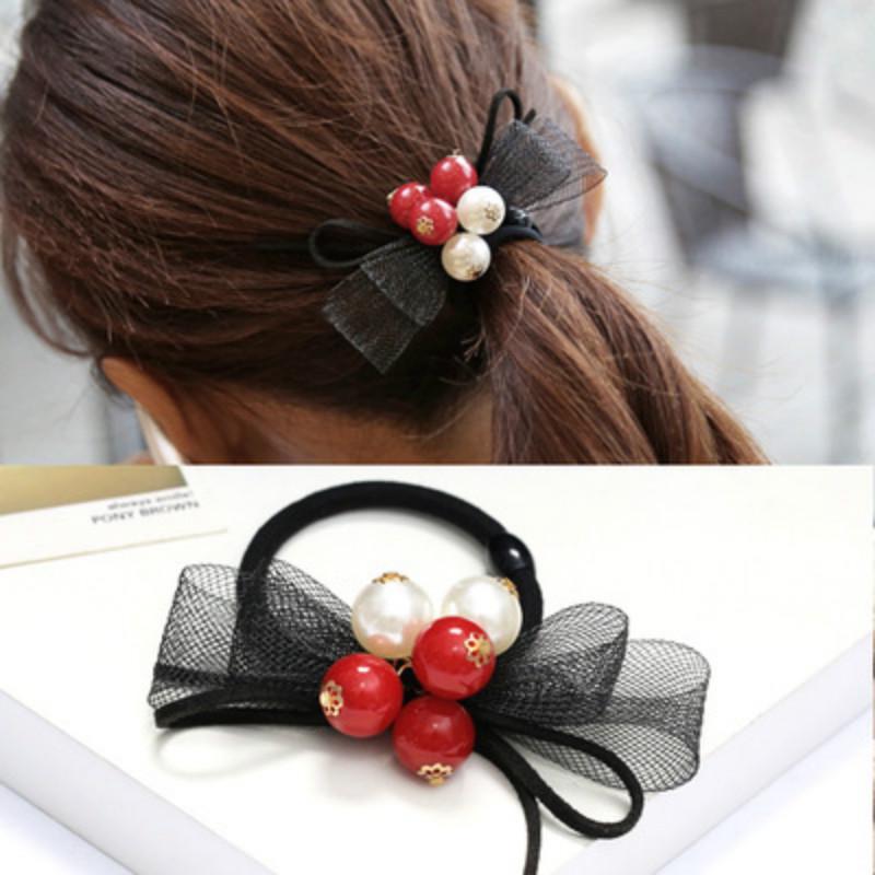 

Кружевные банты и жемчужная резинка для волос EMA разноцветный