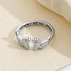 Elegant Mother Angel Ring with Baby Footprint - Sweet and Fashionable Jewelry for Women