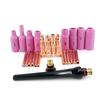 26pcs WP26 WP18 WP17 Argon TIG Welding Torch Consumables Tungsten Electrodes Collet Body Alumina Nozzle Cap TIG Kits