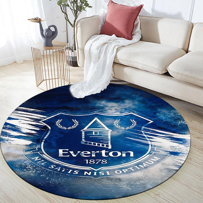 Everton FC Pattern Round rug,Carpet Rug for Living Room Bedroom Playroom ,Non-slip Floor Mat,Holiday Gifts and Birthday Gifts.