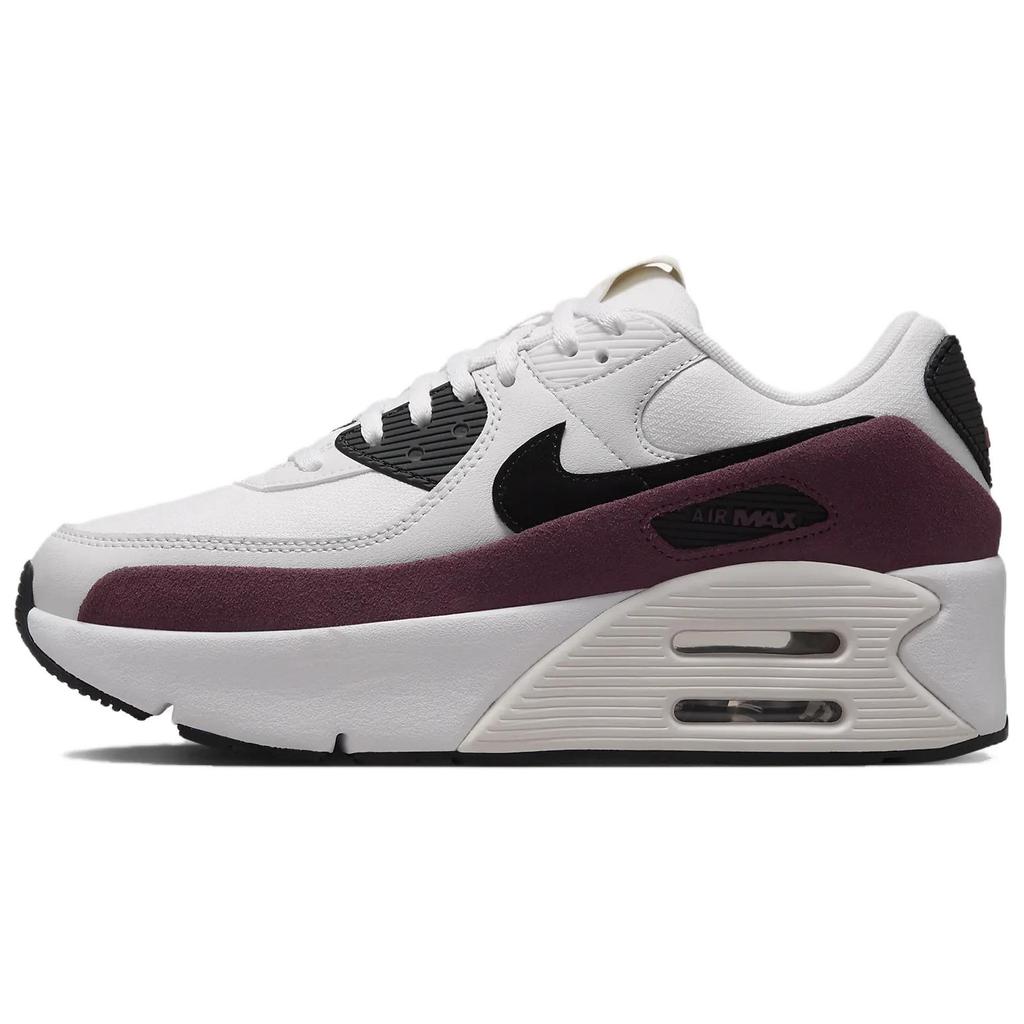 New Nike Air Max 90 LV8 Sail Night Maroon Phantom Black Women's FD4328-107