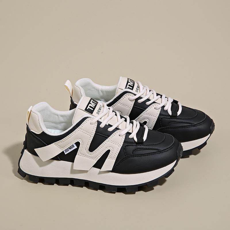 2025 spring new breathable little white shoes women's Korean version of versatile platform Forrest Gump shoes sports and leisure running dad shoes