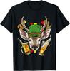 Oktoberfest Deer with Beer  Graphic T-Shirt Bavarian Festival Graphic Tee