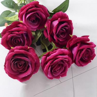 Yousheng Artificial Rose Flower Realistic Long Stem Fake Silk Rose Bouquet for Party Home Wedding Centerpiece Office Table