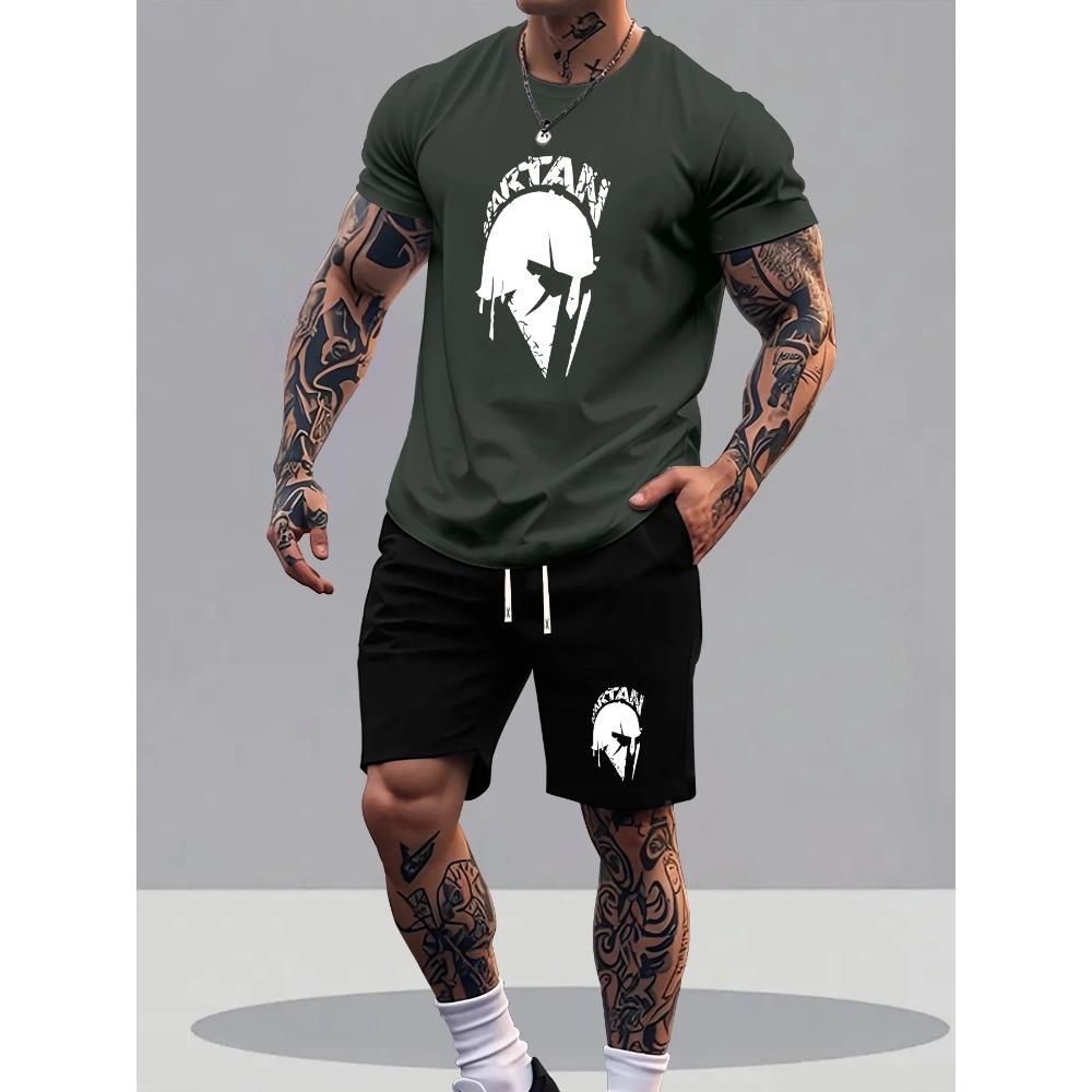 

Summer Men s 3D Printed Sports Suit Fashion Versatile Trend Casual Breathable 6XL