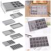 Ulele 14 Pack Jewelry Trays Organizer Velvet Stackable Jewellery Drawer Organiser Tray Insert Divided Storage Box Display Tray,R