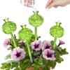 4pcs Self Watering Flower Globes Decorative Automatic Plants Watering Bulbs with Stopper for Indoor