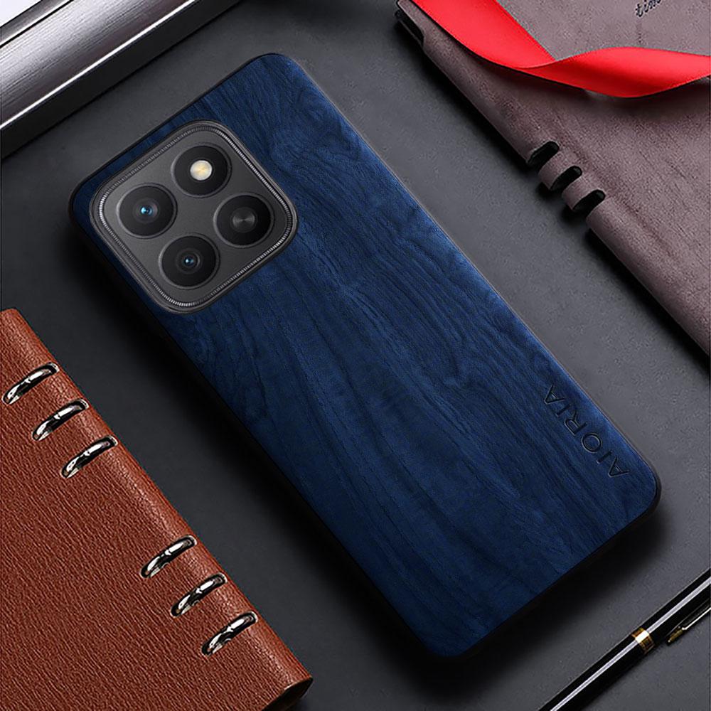 Hülle für Honor x8c x8b x8 x8a 4G 5G Hülle Bambus Holzmuster Leder Rückabdeckung für Honor x5b Plus Hülle
